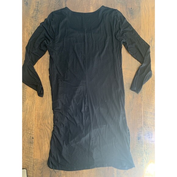Torrid Dress Women's 1X Black Long Sleeve Midi Super Soft Cinched Bodycon - Picture 6 of 6